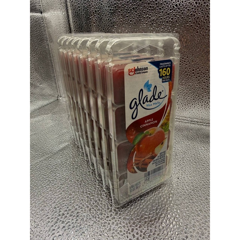 8 Packs of 8 Glade Wax Melts Apple Cinnamon‎ 64 total 3.1oz (88g) Each NEW